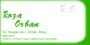 roza orban business card