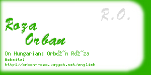 roza orban business card